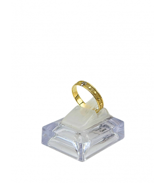 Piękny złoty pierścionek z krzyżykiem, złoto próby 585, 14k