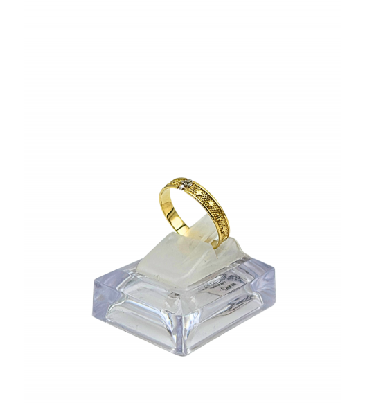 Piękny złoty pierścionek z krzyżykiem, złoto próby 585, 14k