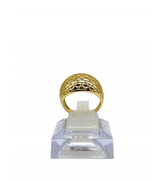 Piękny duży, złoty, ażurowy pierścionek, złoto próby 585, 14k