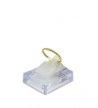 Piękny klasyczny złoty pierścionek, skrętka, złoto próby 585, 14k