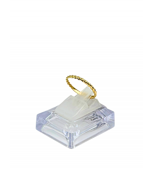 Piękny klasyczny złoty pierścionek, skrętka, złoto próby 585, 14k