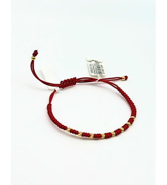 Bransoletka pleciona z białym i żółtym złotem 585 – regulowana, ręcznie robiona | Auri Złotnik