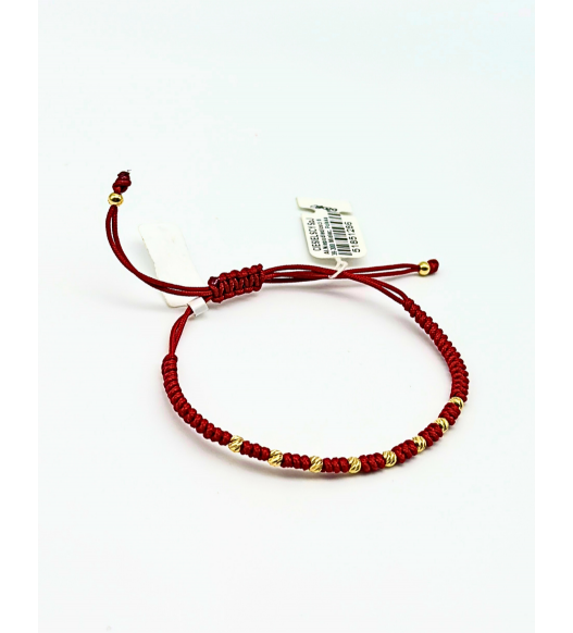 Bransoletka pleciona z białym i żółtym złotem 585 – regulowana, ręcznie robiona | Auri Złotnik