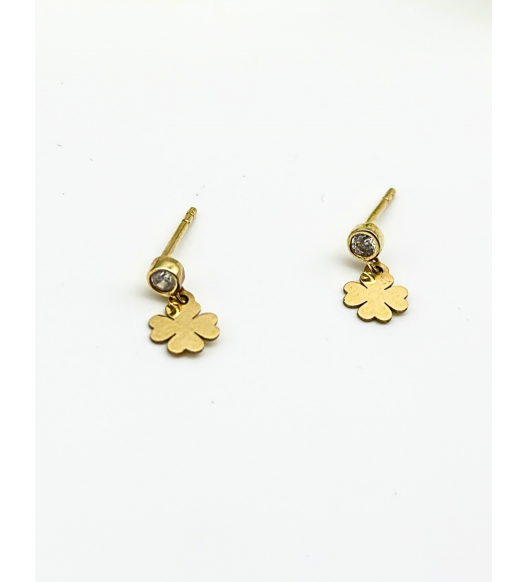 Eleganckie sztyfty z koniczynką, wykonane ze Złota 585 - Klasyka, Nowoczesność i Idealny Prezent