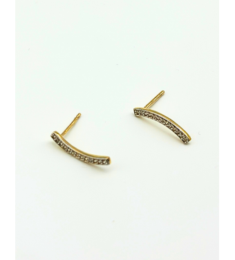 Eleganckie delikatne kolczyki z cyrkoniami, wykonane ze Złota 585 - Klasyka, Nowoczesność i Idealny Prezent