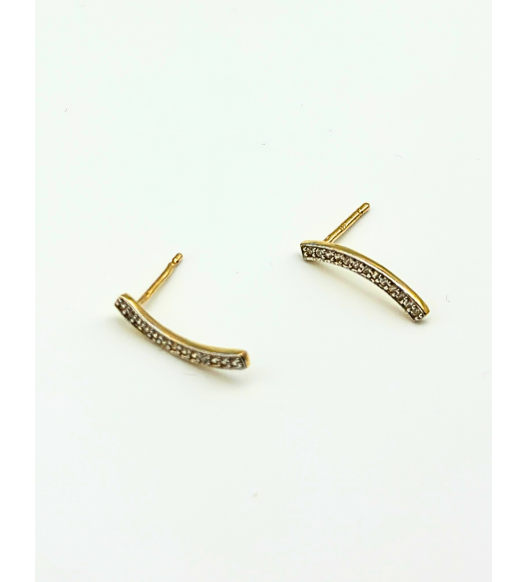 Eleganckie delikatne kolczyki z cyrkoniami, wykonane ze Złota 585 - Klasyka, Nowoczesność i Idealny Prezent