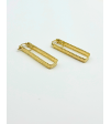 Kolczyki prostokątne z greckim wzorem, wykonane ze Złota 585 - Klasyka, Nowoczesność i Idealny Prezent