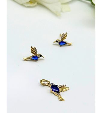 Zawieszka Koliber z cyrkoniami wykonana ze Złota 585 – Symbol Wiary, Elegancji i Doskonały Prezent