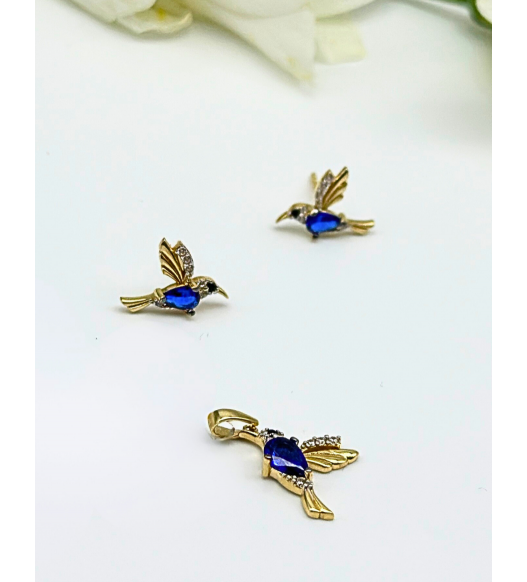 Zawieszka Koliber z cyrkoniami wykonana ze Złota 585 – Symbol Wiary, Elegancji i Doskonały Prezent