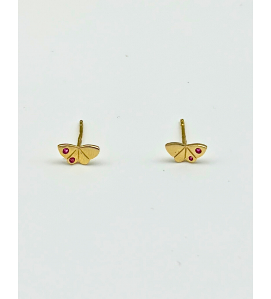 Eleganckie kolczyki, motylek z cyrkonią, wykonane ze Złota 585 - Klasyka, Nowoczesność i Idealny Prezent