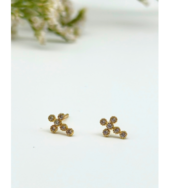 Eleganckie klasyczne kolczyki wykonane ze Złota 585 i cyrkonii - Klasyka, Nowoczesność i Idealny Prezent