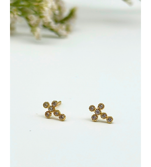 Eleganckie klasyczne kolczyki wykonane ze Złota 585 i cyrkonii - Klasyka, Nowoczesność i Idealny Prezent