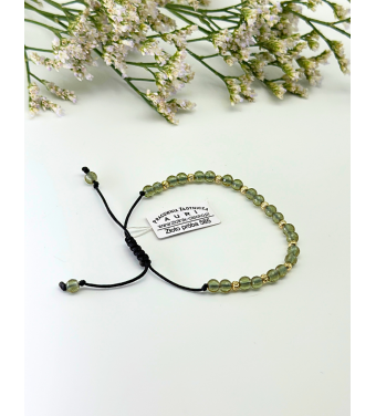 Bransoletka zmieniająca kolor z zultanitem i złotem 585 – regulowana, ręcznie robiona | Auri Złotnik