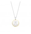 Zawieszka zodiak srebrna pozłacana TI SENTO naszyjnik 6826GE Bliźnięta