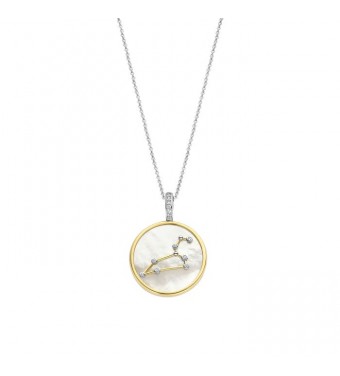 Zawieszka zodiak srebrna pozłacana TI SENTO naszyjnik 6826LE Lew