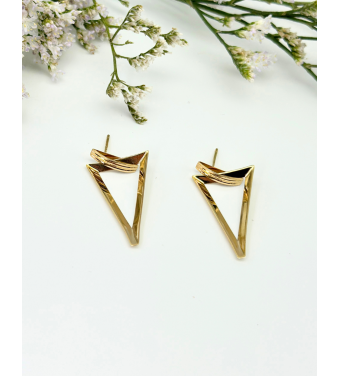 Eleganckie Wiszące Kolczyki Trójkąty wykonane ze Złota 585 - Klasyka, Nowoczesność i Idealny Prezent