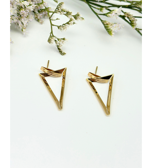 Eleganckie Wiszące Kolczyki Trójkąty wykonane ze Złota 585 - Klasyka, Nowoczesność i Idealny Prezent