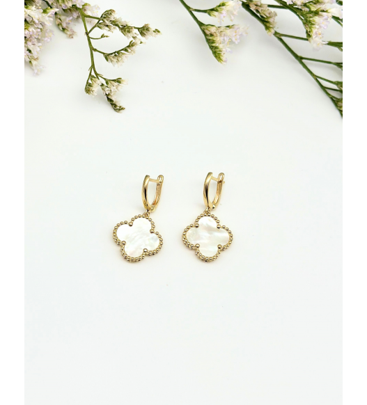 Eleganckie Kolczyki z masą perłową wykonane ze Złota 585 - Klasyka, Nowoczesność i Idealny Prezent