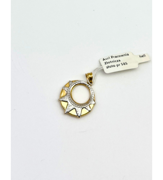 Złota zawieszka słońce 585 – Klasyczna biżuteria | Sklep AURI