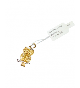 Złota Zawieszka Sowa, 585 – Klasyczna biżuteria | Sklep AURI