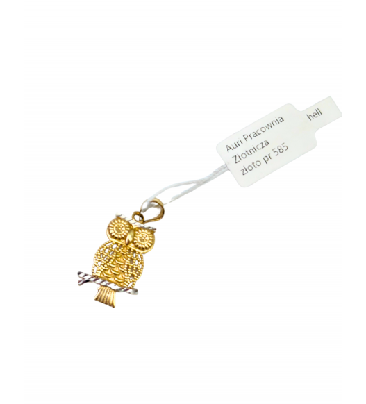 Złota Zawieszka Sowa, 585 – Klasyczna biżuteria | Sklep AURI