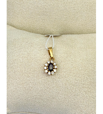 Złota Zawieszka z cyrkoniami, 585 – Klasyczna biżuteria | Sklep AURI