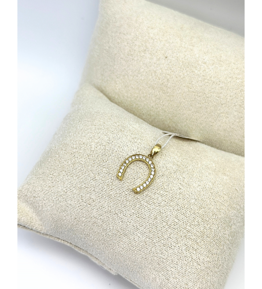 Złota Zawieszka Lucky z cyrkoniami, 585 – Klasyczna biżuteria | Sklep AURI