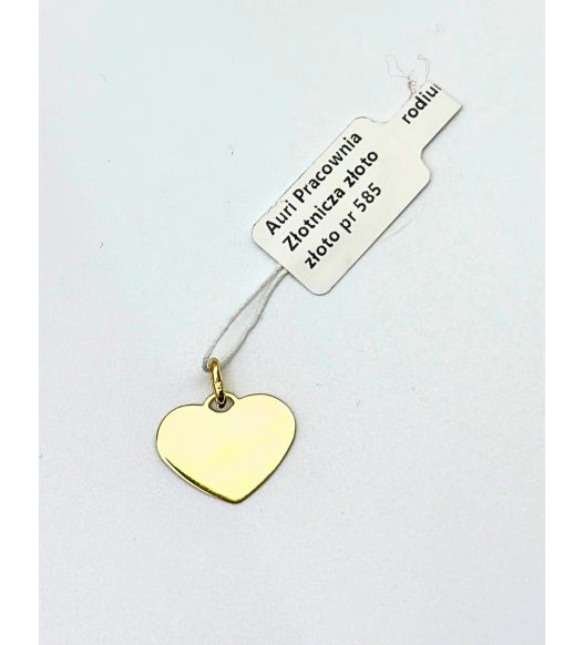 Złota Zawieszka Piękne Serce, 585 – Klasyczna biżuteria | Sklep AURI