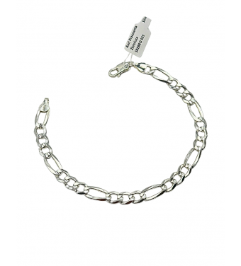 Srebrna męska bransoletka próby 925 - splot FIGARO – styl i ponadczasowa elegancja