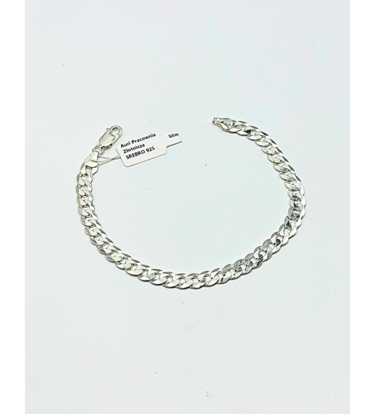 Srebrna męska bransoletka próby 925 - splot PANCERKA – styl i ponadczasowa elegancja