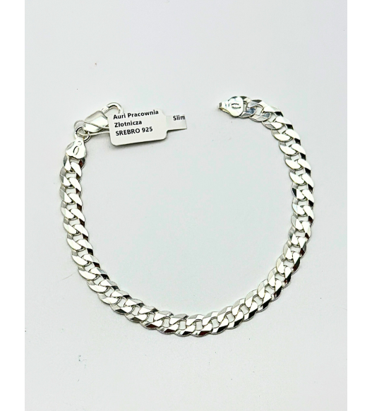 Srebrna męska bransoletka próby 925 - splot PANCERKA – styl i ponadczasowa elegancja