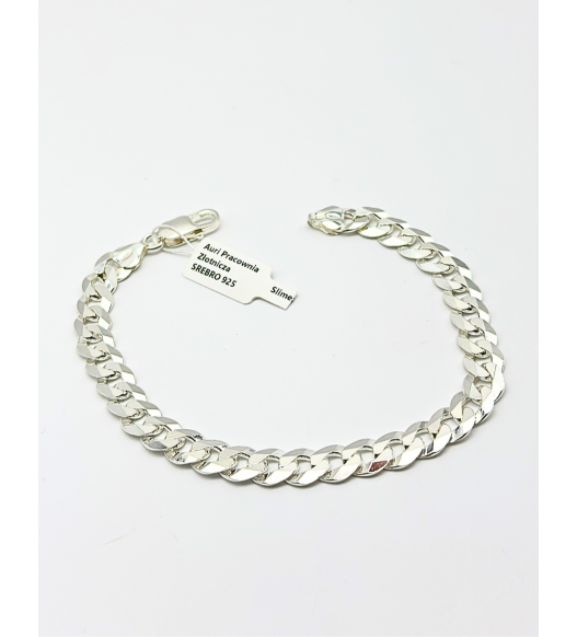 Srebrna męska bransoletka próby 925 - splot PANCERKA – styl i ponadczasowa elegancja