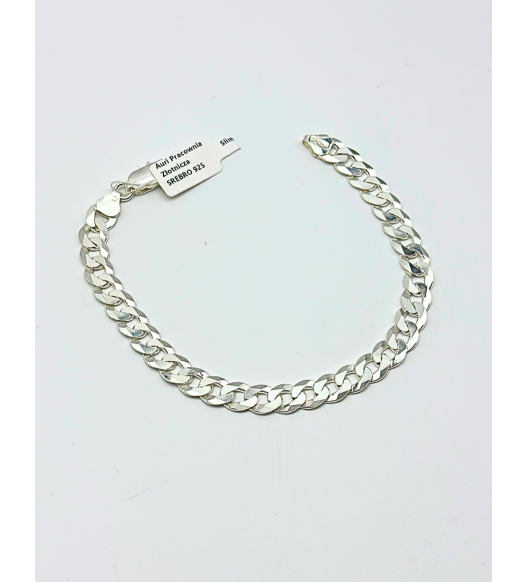 Srebrna męska bransoletka próby 925 - splot PANCERKA – styl i ponadczasowa elegancja