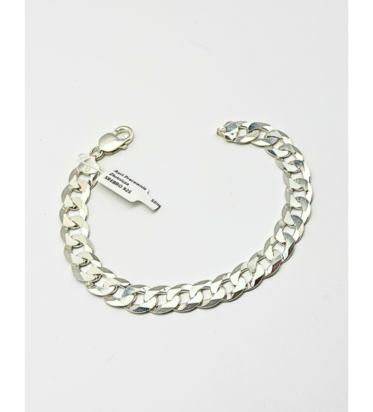 Srebrna męska bransoletka próby 925 - splot PANCERKA – styl i ponadczasowa elegancja