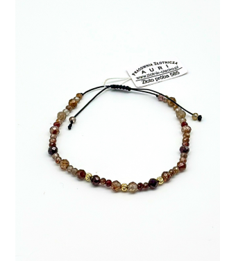 CYRKON | Bransoletka z kamieni i złota 585 – elegancja i styl | AURI Pracownia Złotnicza