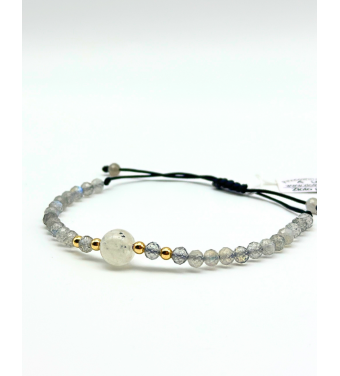 KAMIEŃ KSIĘŻYCOWY | Bransoletka z kamieni i złota 585 – elegancja i styl | AURI Pracownia Złotnicza