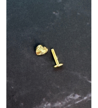 Kolczyki do piercingu tytanowe - serduszko – idealne do pierwszego przekłucia | AURI