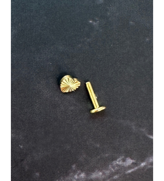 Kolczyki do piercingu tytanowe - serduszko – idealne do pierwszego przekłucia | AURI