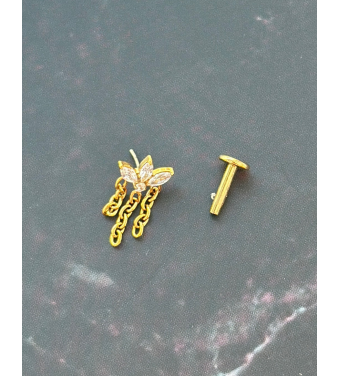 Kolczyki do piercingu tytanowe - z cyrkoniami – idealne do pierwszego przekłucia | AURI