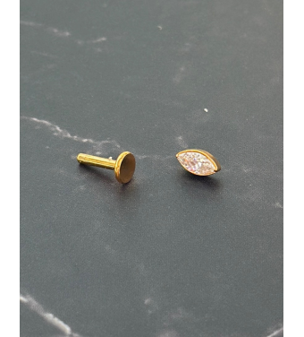 Kolczyki do piercingu tytanowe - elipsa– idealne do pierwszego przekłucia | AURI