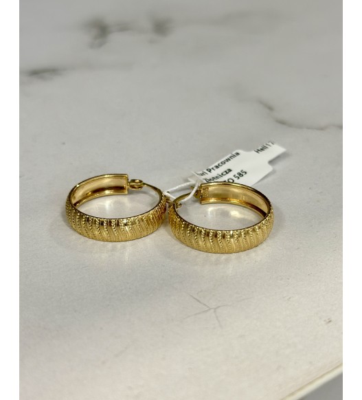 Kolczyki koła wykonane ze Złota 585 - Klasyka, Nowoczesność i Idealny Prezent