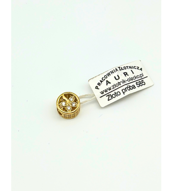 Złota Zawieszka z cyrkoniami, 585 – Klasyczna biżuteria | Sklep AURI