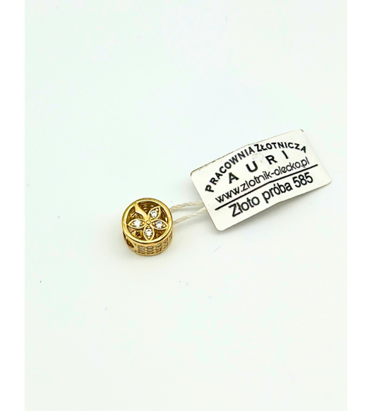 Złota Zawieszka z cyrkoniami, 585 – Klasyczna biżuteria | Sklep AURI