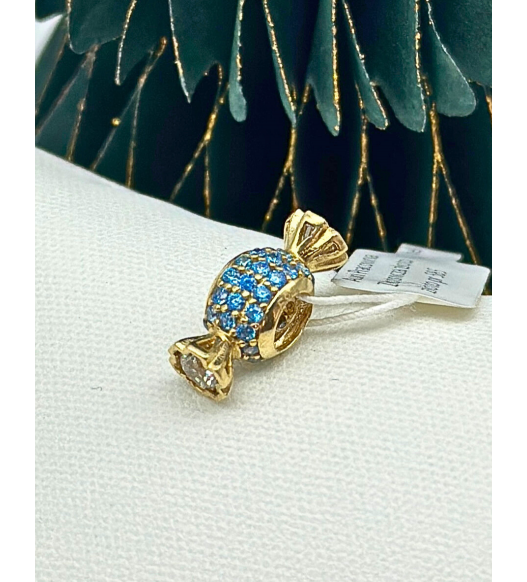 Złota Zawieszka w kształcie kostki z cyrkoniami, 585 – Klasyczna biżuteria | Sklep AURI