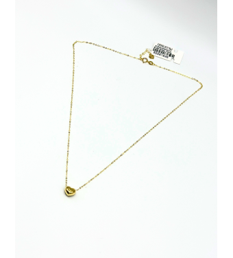 Złoty naszyjnik z wiszącym sercem i białym złotem ,próba 585 14k, AURI