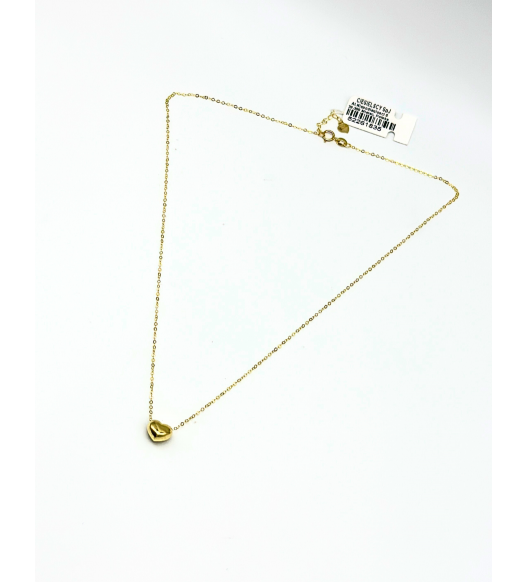 Złoty naszyjnik z wiszącym sercem i białym złotem ,próba 585 14k, AURI