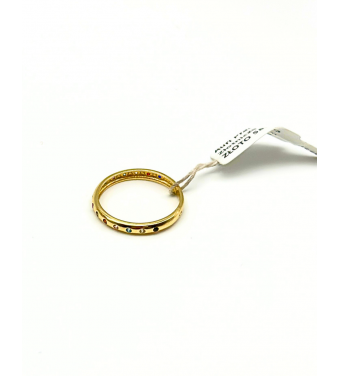 Złoty pierścionek 585 z kolorowymi cyrkoniami – klasyczna elegancja | AURI