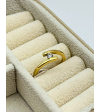 Złoty pierścionek 585 łączony ring cyrkonią – klasyczna elegancja | AURI