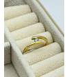 Złoty pierścionek 585 łączony ring cyrkonią – klasyczna elegancja | AURI