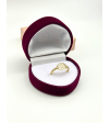 Złoty pierścionek 585 łączony ring cyrkonią – klasyczna elegancja | AURI